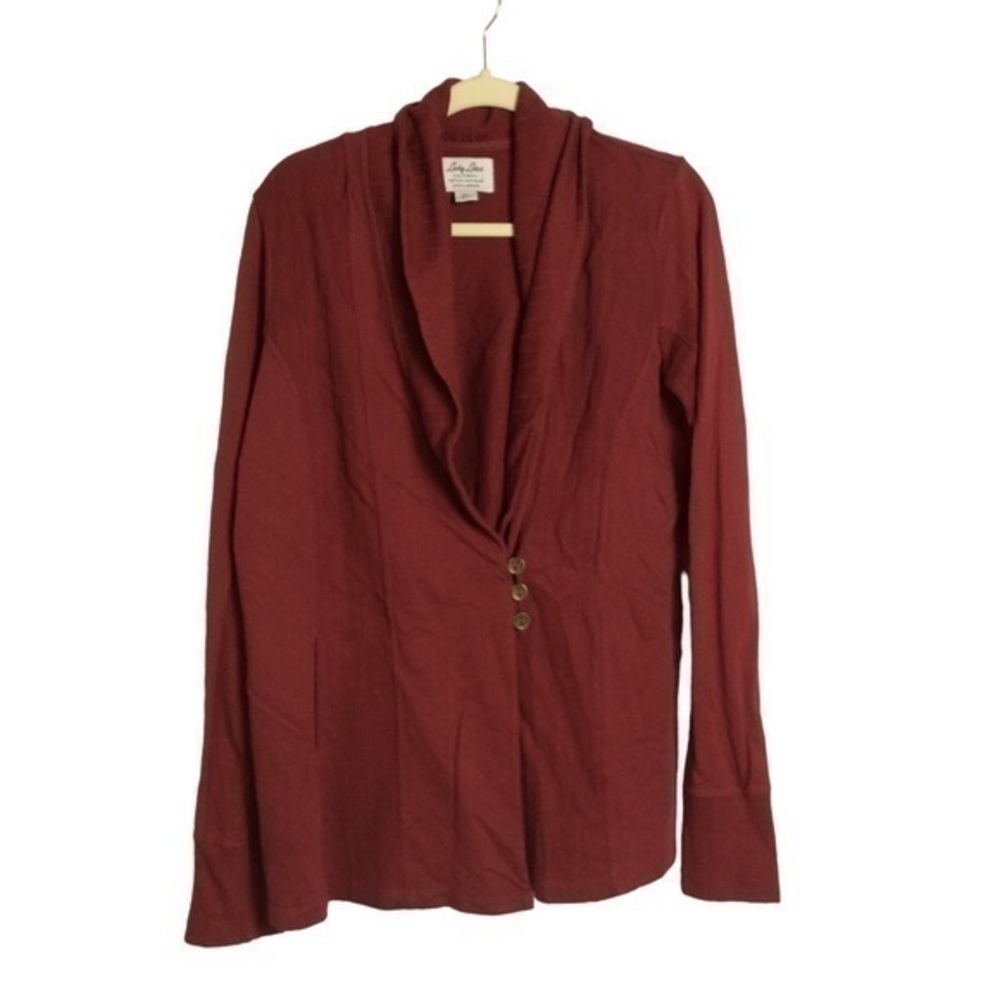 Lucky Brand lucky lotus knit cardigan. XL. Maroon topper jacket cotton